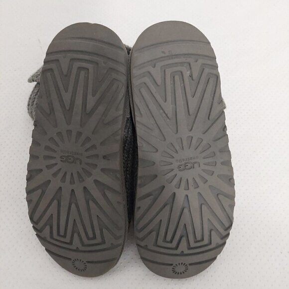 UGG Australia Girls Cardy Knit Sweater Boots Gray Marled Buttons 5649 Size 3 US - Picture 9 of 10